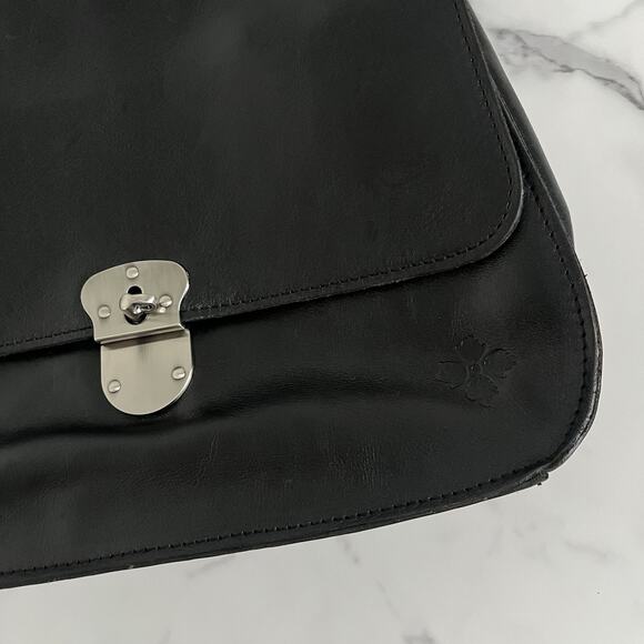 Patricia Nash Heritage Leather Satchel Crossbody Bag Black retro boho chic - Picture 10 of 12